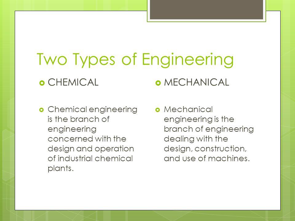 ¿Cuál es la diferencia entre ingeniería química e ingeniería mecánica?