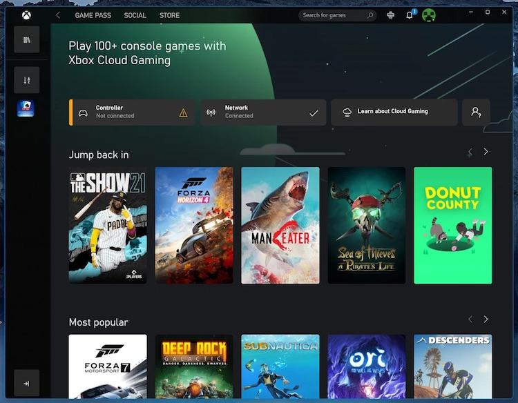 Пользователи ПК получили доступ к xCloud через приложение Xbox для Windows 10