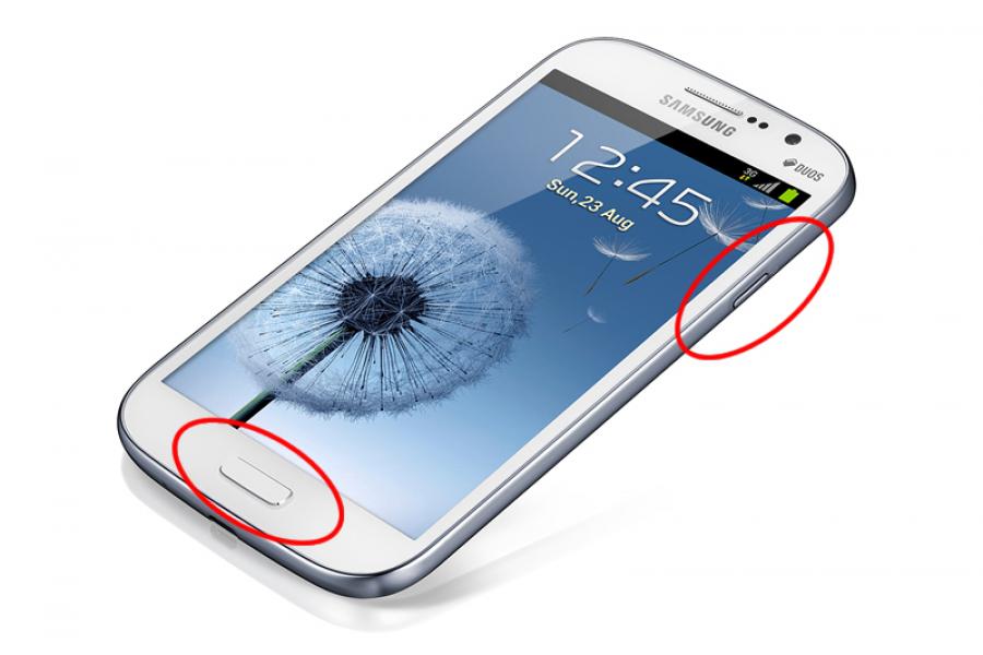 Istruzioni per fare uno screenshot con Samsung