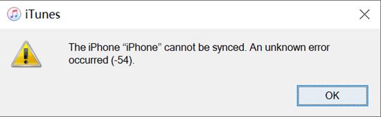 How to Fix iTunes Sync Error 54 on Windows and Mac