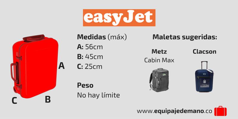 Easyjet: 7 trucos y consejos para viajar con maleta de mano Equipaje de mano en EasyJet: tamaño, peso y tasas Equipaje facturado en EasyJet: peso, tamaño y tarifas