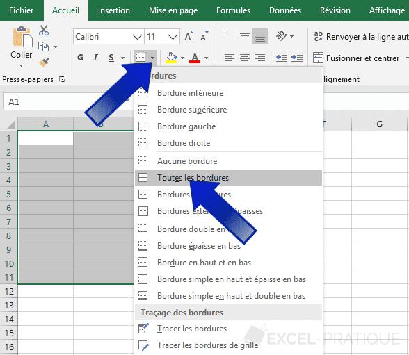 Comment dessiner des bordures sur Excel ? Retour accueil Clubic