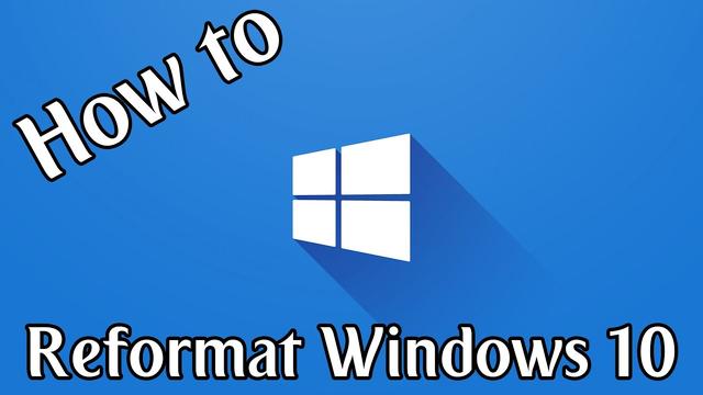 How to format a Windows 10 computer