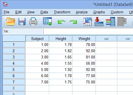 Entering Data in SPSS Statistics 