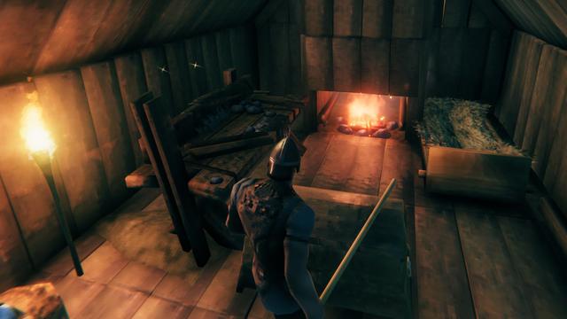 Valheim: How to build a campfire indoors 