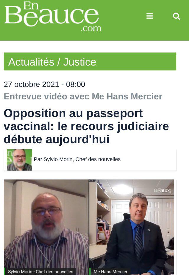 Opposition au passeport vaccinal: le recours judiciaire débute aujourd'hui