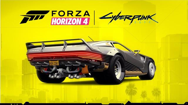 Driving Insane Quadra Turbo-R V-TECH from Cyber​​punk 2077 in Forza Horizon 4
