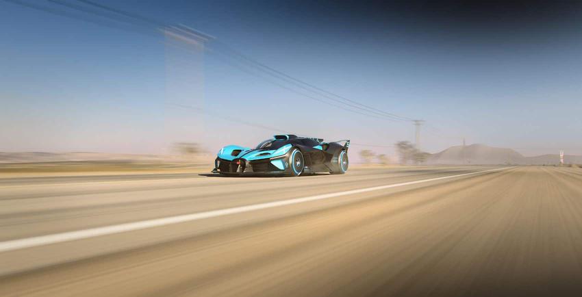 Drive a Bugatti Bolide on a virtual drive of your smartphone