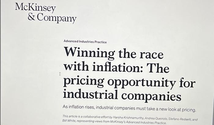 Winning the race with inflation: The pricing opportunity for industrial companies