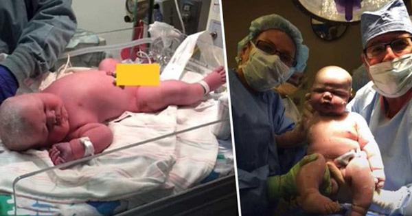 Cette mère qui a accouché d’un petit garçon de 6,6 kg partage les photos de son nouveau-né géant