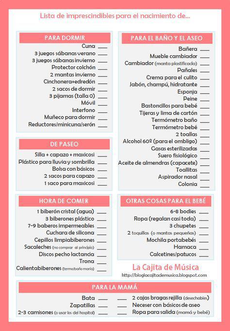 This is the list of 'essentials' so that your baby does not lack anything in the hospital