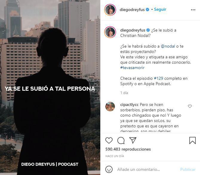 What was the forceful message that Diego Dreyfus sent to Christian Nodal