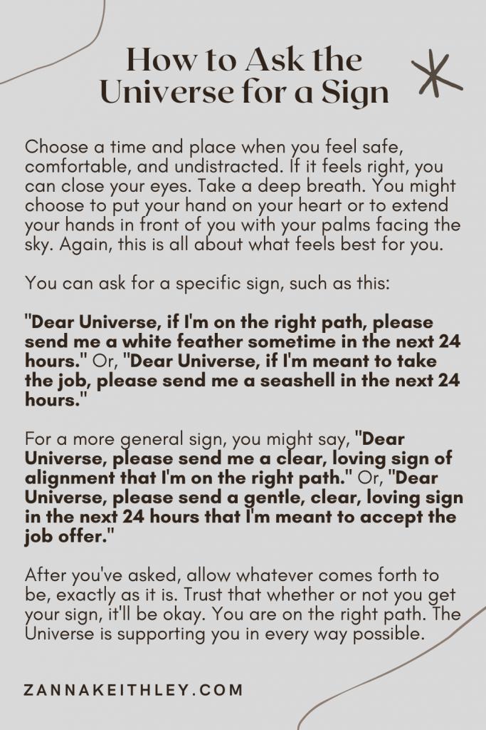 How to Ask the Universe for a Clear Sign (Easy Method ...