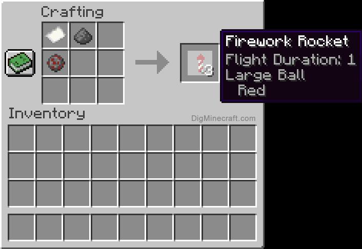 How to make a Firework Rocket in Minecraft