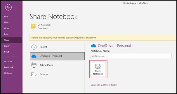 How to share, sync and protect notebooks in OneNote 2016