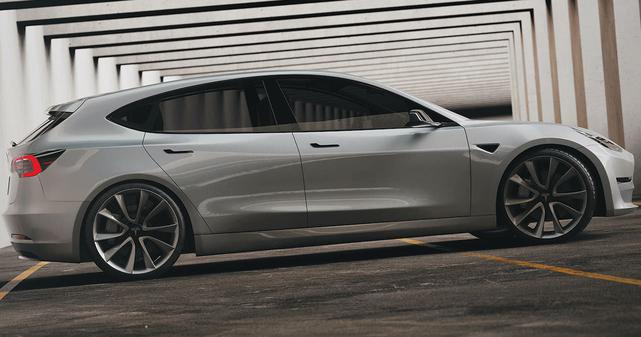 Nueva representación del Tesla Model 2: posición de conducción más alta y compacta de 5 puertas
