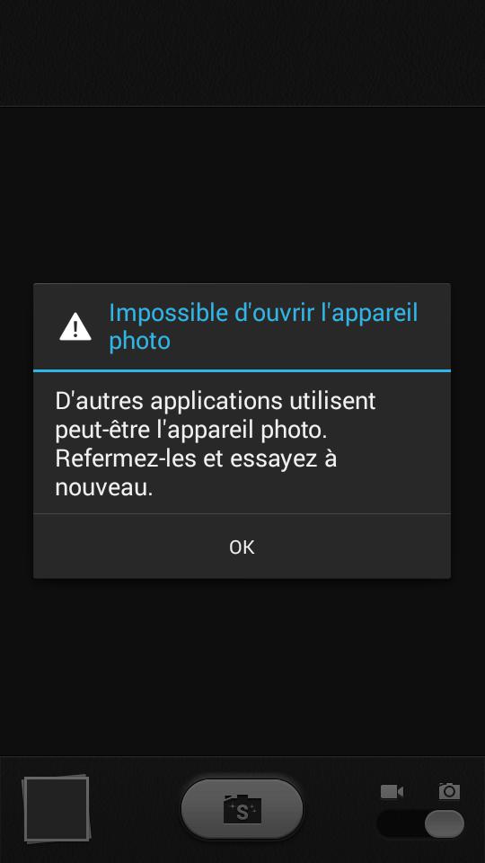 Pourquoi ne puis-je plus voir mon appareil photo depuis mon application de téléphone