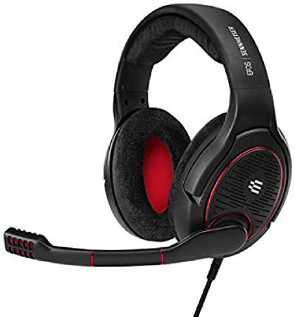 Casque de jeu EPOS I Sennheiser GAME ONE, Open Acoustic, micro antibruit, Flip-To-Mute, coussinets d&#39;oreille en velours peluche XXL, compatible avec PC, Mac, Xbox One, PS4, Nintendo Switch et Smartphone - Noir (506080)