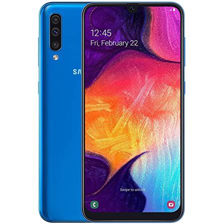 Téléphone déverrouillé Samsung Galaxy A50 A505G 64 Go Duos GSM avec triple appareil photo 25MP - Bleu