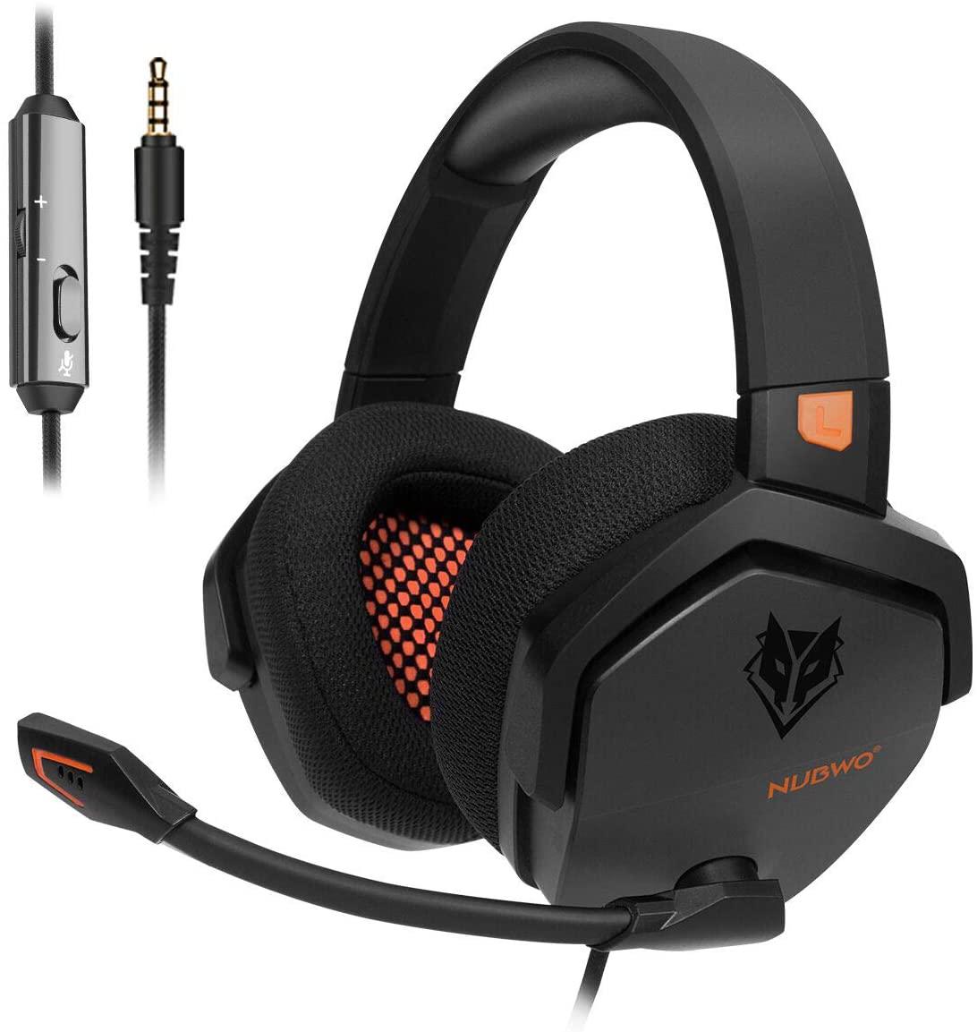 Casque de jeu sans fil NUBWO G06 pour PS5, PS4, PC, casque de jeu sur l&#39;oreille à suppression de bruit avec micro, latence ultra-faible de 2,4 GHz, cache-oreilles à mémoire douce, mode filaire pour Xbox One, jeux Xbox Series X