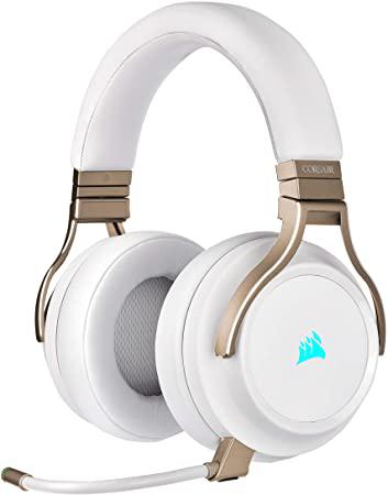 Casque de jeu sans fil Corsair Virtuoso RGB - Son surround 7.1 haute fidélité avec microphone de qualité de diffusion - Oreillettes en mousse à mémoire - Autonomie de 20 heures - Fonctionne avec PC, PS5, PS4 - Carbone