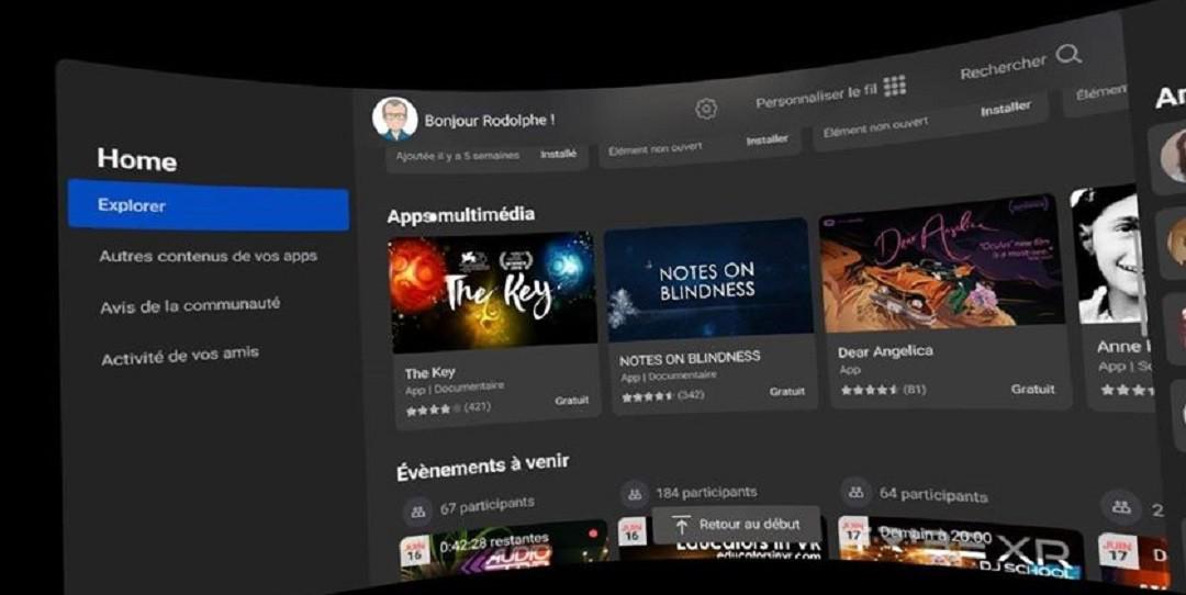 Comment regarder la télévision et des films avec des amis sur Oculus Quest 2