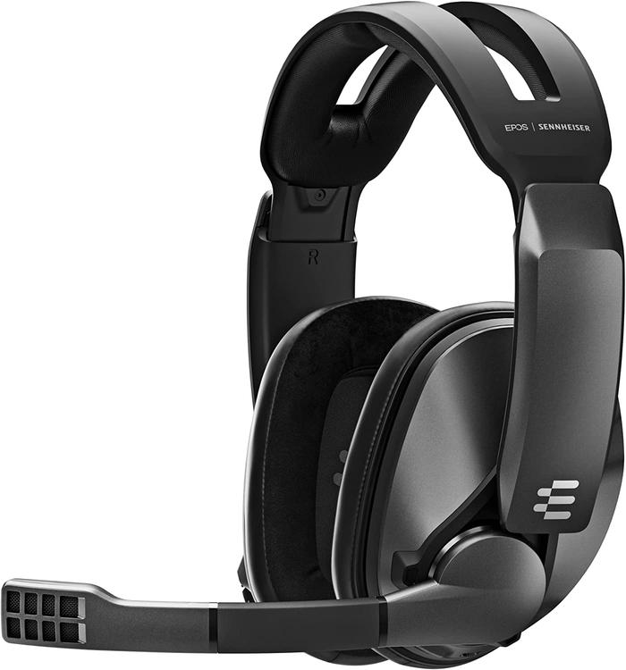 Casque de jeu sans fil Sennheiser GSP 370 Over-Ear, Bluetooth à faible latence, micro antibruit, basculement vers la sourdine, préréglages audio - Compatible PC, Mac, Windows et PS4 - Noir