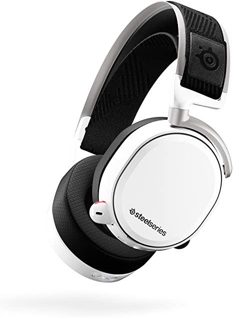 SteelSeries Arctis Pro Wireless Gaming Headset - Lossless High Fidelity Wireless + Bluetooth for PS5/PS4 and PC - White