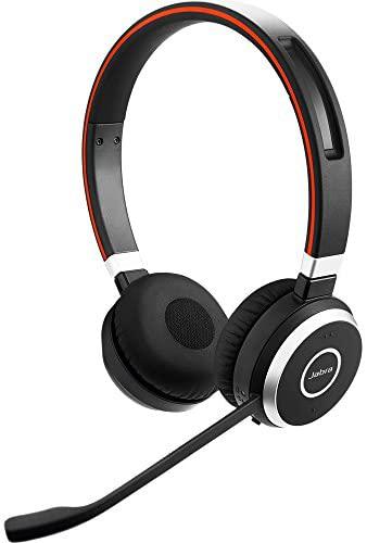 Jabra Evolve 65 UC Stereo Wireless Bluetooth Headset / Music Headphones Includes Link 360 (U.S. Retail Packaging)