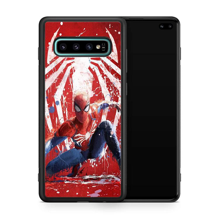 Spiderman Superhero para Samsung Galaxy S21 S10 S10E S9 S8 S7 Note 20 10 9 8 Ultra 5G Plus Edge Pro Capa de Telefone Preta Preta