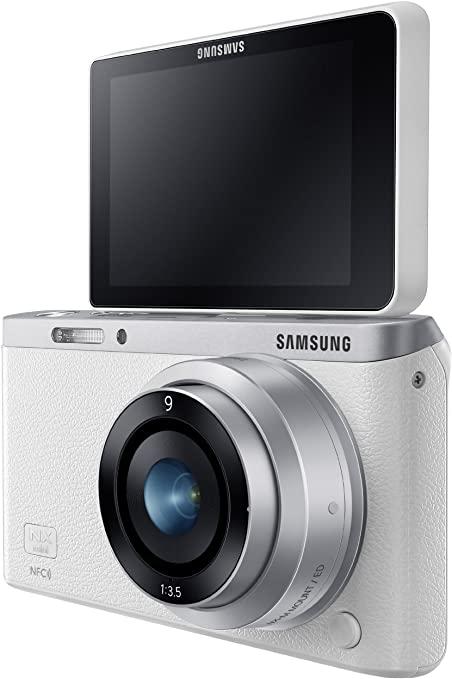 Samsung Electronics NX Mini EV-NXF1ZZB1QUS Câmera de sistema compacta inteligente sem fio de 20,5 MP com LCD de 2,96" e 9mm f3.5 ED (rosa)