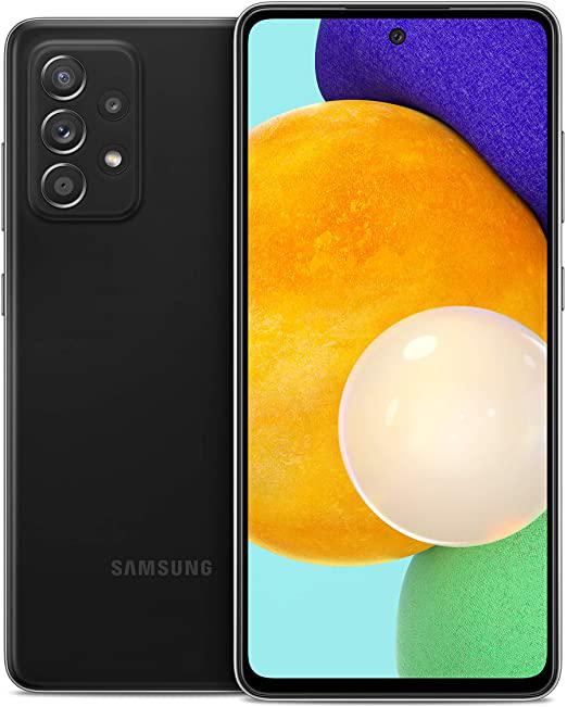Samsung Galaxy A52 5G, Smartphone débloqué en usine, Téléphone portable Android, Résistant à l'eau, Appareil photo 64MP, Version US, 128 Go, Noir