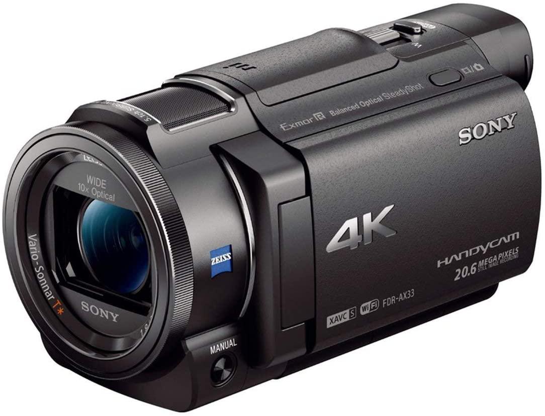 Caméscope Handycam Sony FDRAX33 pour enregistrement vidéo 4K HD