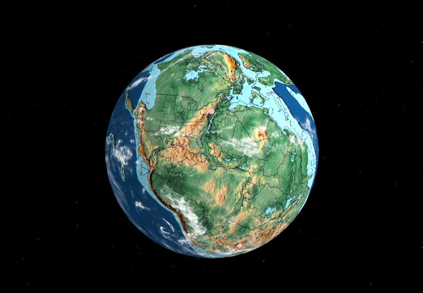 Find your home when DINOSAURS roamed Earth with this amazing map that shifts the continents...