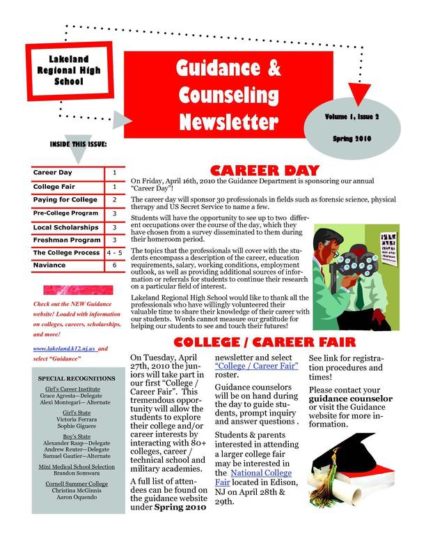 College & Career Center Newsletter | Herndon High School