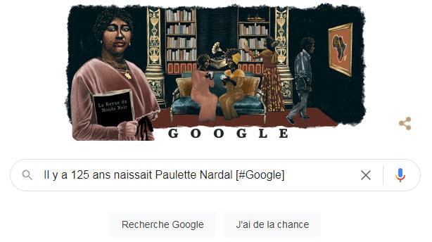 Google célèbre Paulette Nardal dans un doodle pour son 125e anniversaire