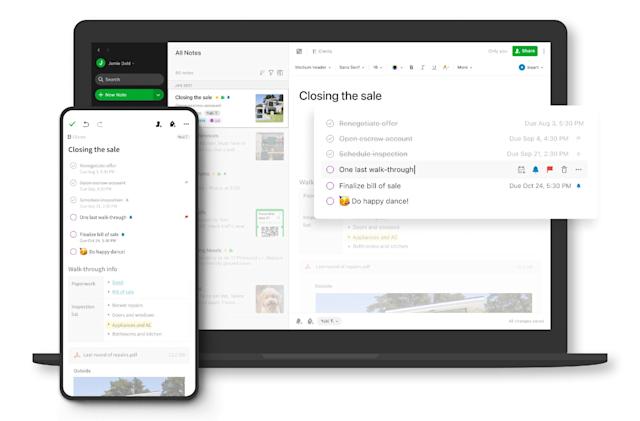 Evernote adds task management tools for personal projects