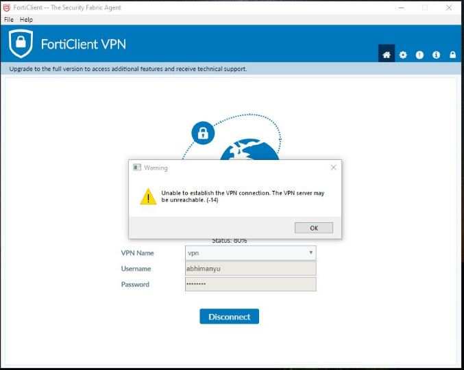 VPN сървърът може да е недостъпен (-14) в Windows 10 ...