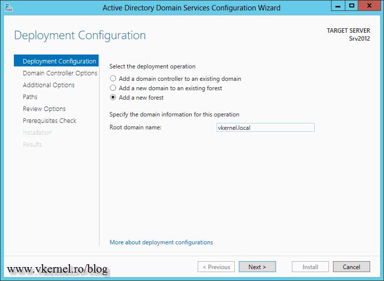 Creating a first Windows Server 2012 Domain Controller ... 