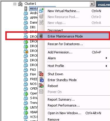 vSphere tips and tricks for host maintenance mode