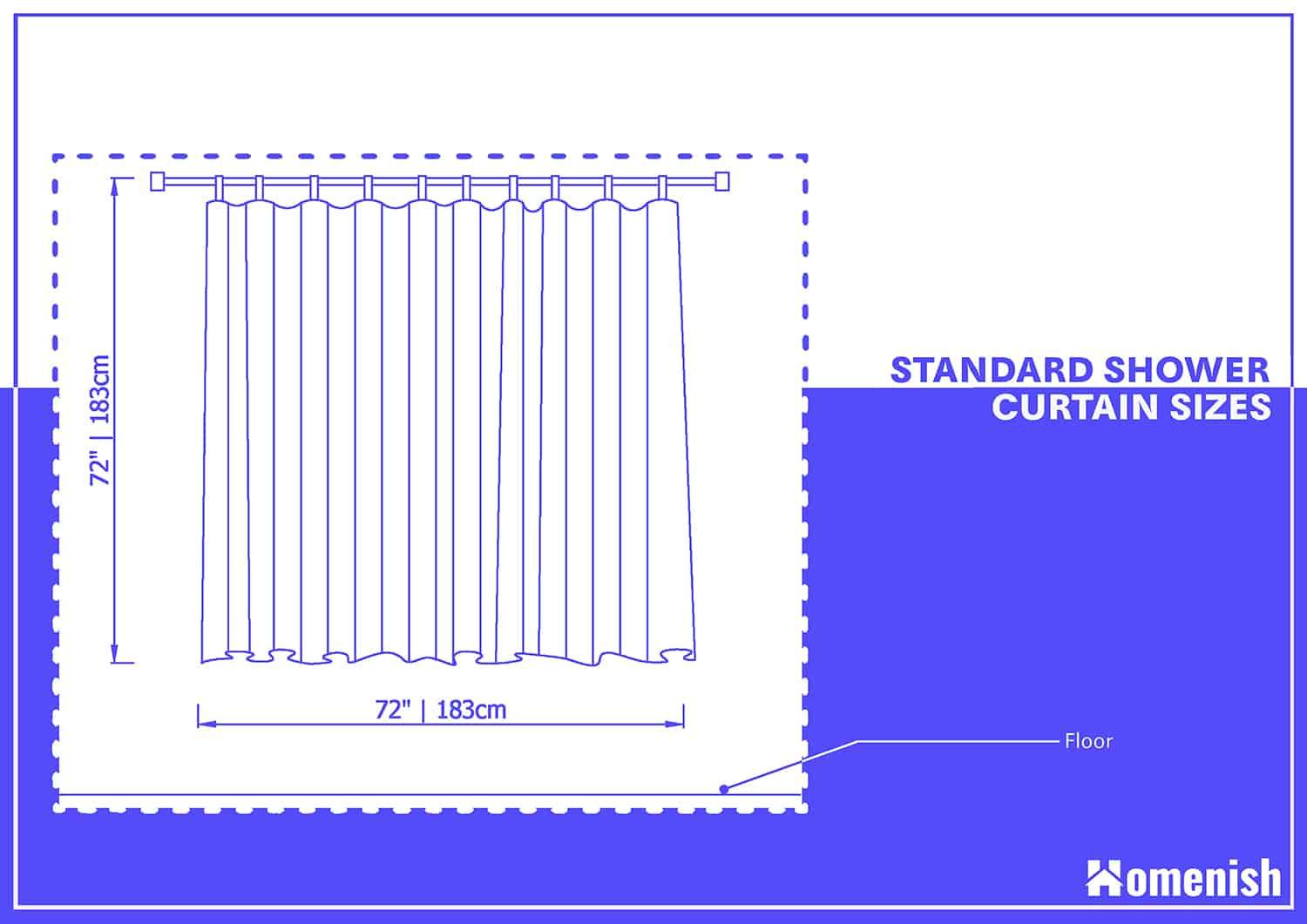  What is the standard shower curtain size?  - Feminine