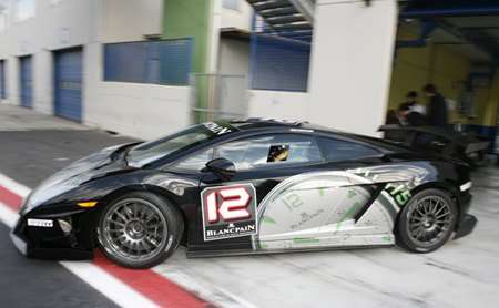 Lamborghini Super Trofeo on the track, ready to race 
