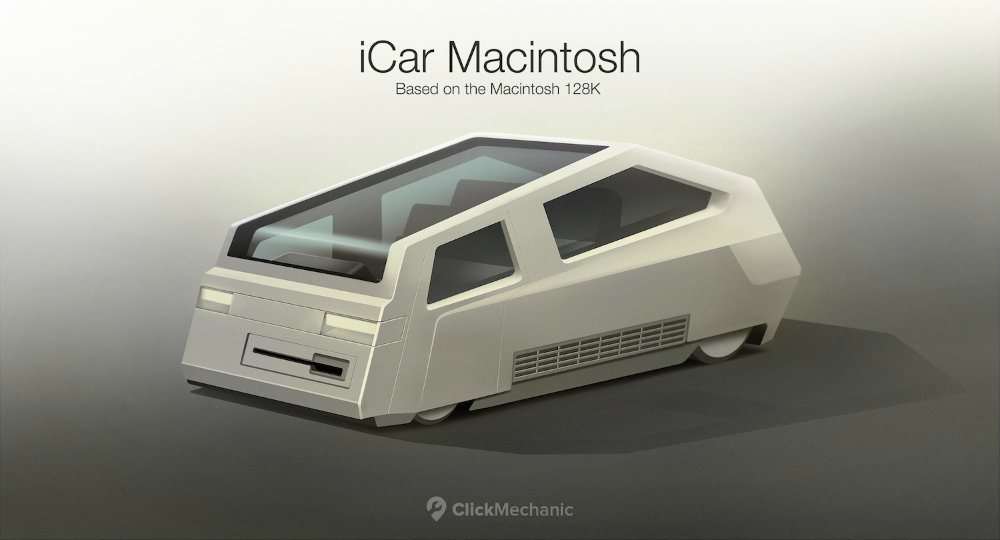 O design do Apple iCar captura a jornada da Apple nos anos 80