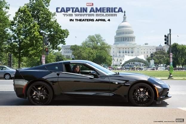 Black Widow Meets Stingray: Corvette in the latest Captain America movie