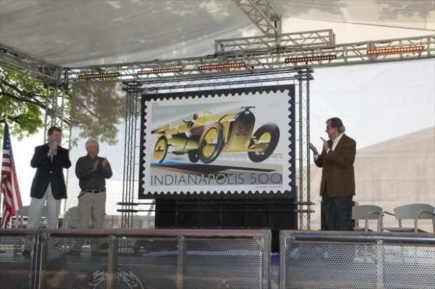 Indy 500 centennial commemorative stamp receives green flag