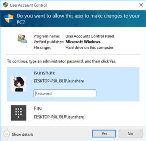 Wechseln Sie den Benutzer in den Administrator in Windows 10 ohne Administratorkennwort