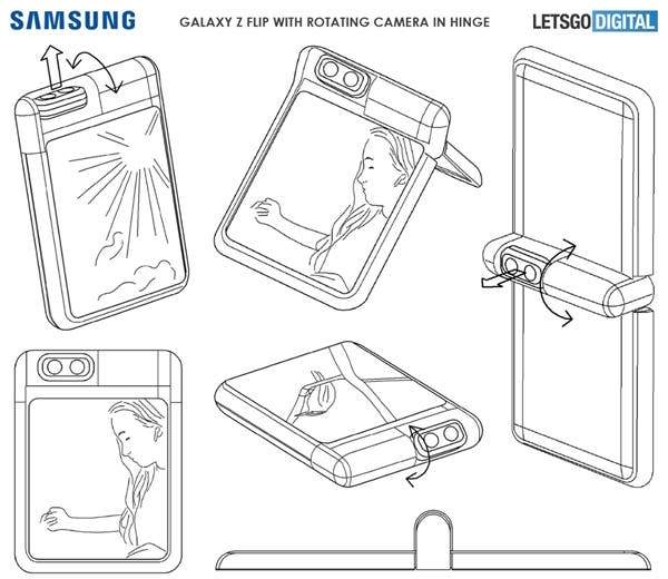 Samsung flip smartphone avec une caméra rotative en préparation