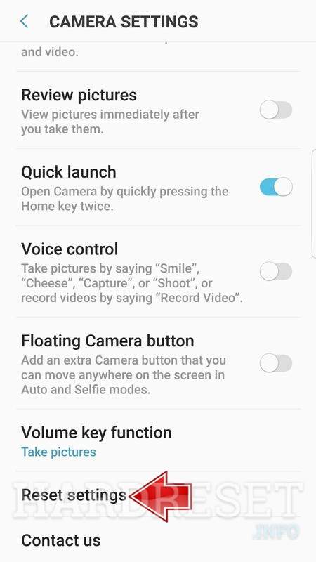 Réinitialiser l&#39;appareil photo SAMSUNG G935F Galaxy S7 Edge