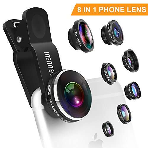 Kit d&#39;objectif pour appareil photo pour téléphone portable, objectif téléobjectif Vorida 12X Lentille pour iPhone avec objectif Fisheye pour iphone X/8/8 Plus/7/7 Plus/6s/6s Plus/6/6 Plus / Ipad, Samsung Galaxy Note Android Most Téléphone intelligent