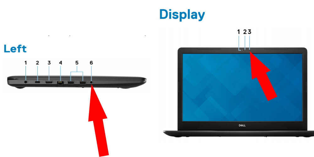 Où se trouve le microphone sur l'ordinateur portable Dell